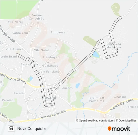 NC1 NOVA CONQUISTA Bus Line Map