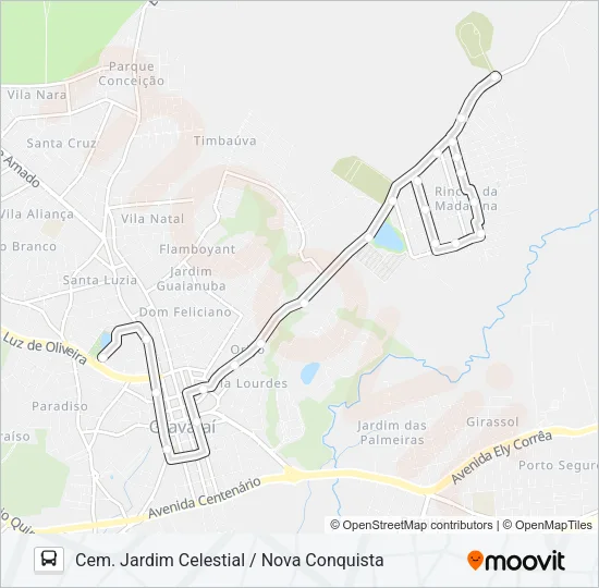 NC1 NOVA CONQUISTA Bus Line Map