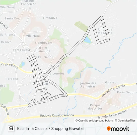 NC1 NOVA CONQUISTA Bus Line Map