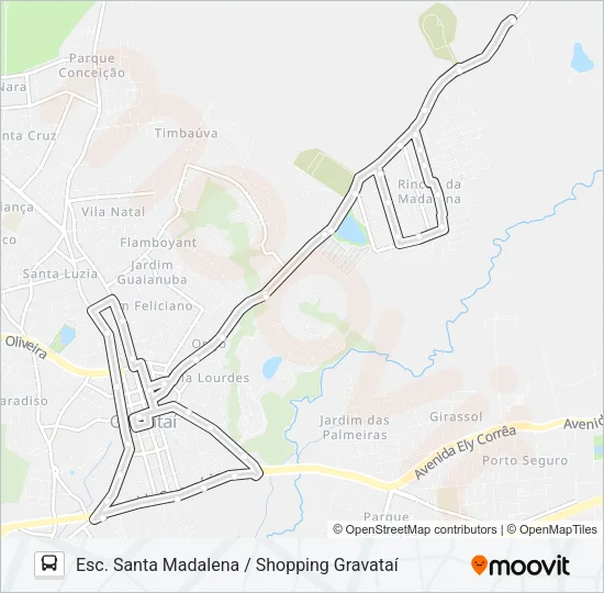NC1 NOVA CONQUISTA Bus Line Map