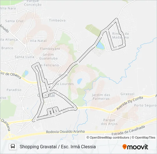 NC1 NOVA CONQUISTA Bus Line Map