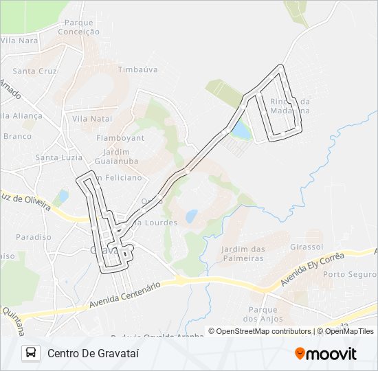 Mapa de NC1 NOVA CONQUISTA de autobús