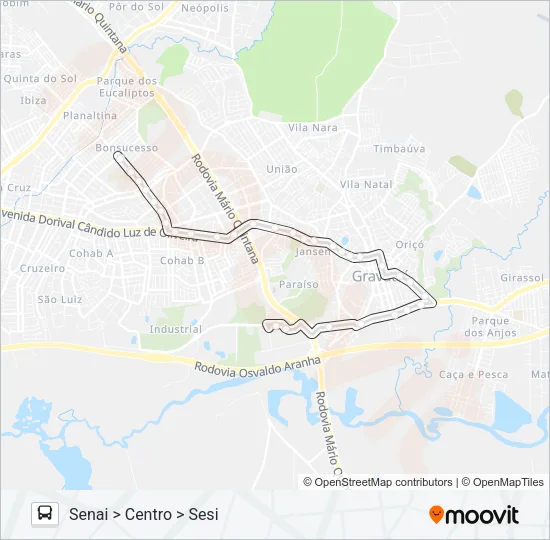 S5 CIRCULAR CENTRO Bus Line Map