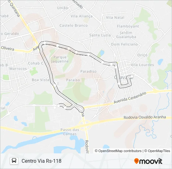 S5 CIRCULAR CENTRO Bus Line Map