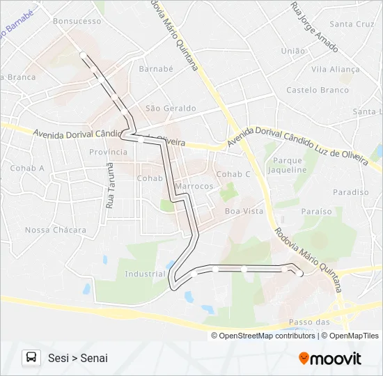 S5 CIRCULAR CENTRO Bus Line Map