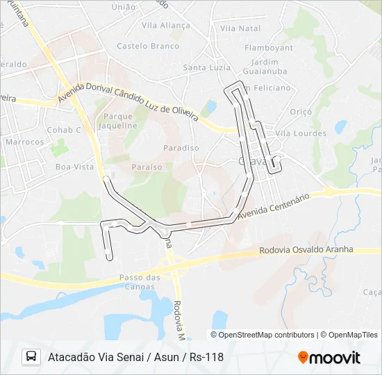 S5 CIRCULAR CENTRO Bus Line Map