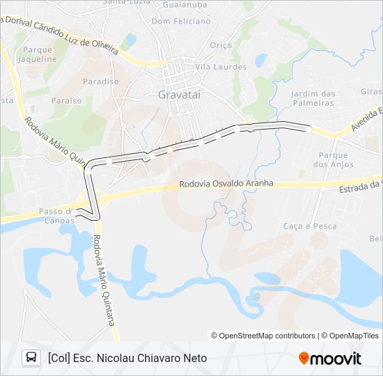 Mapa da linha S5 CIRCULAR CENTRO de ônibus