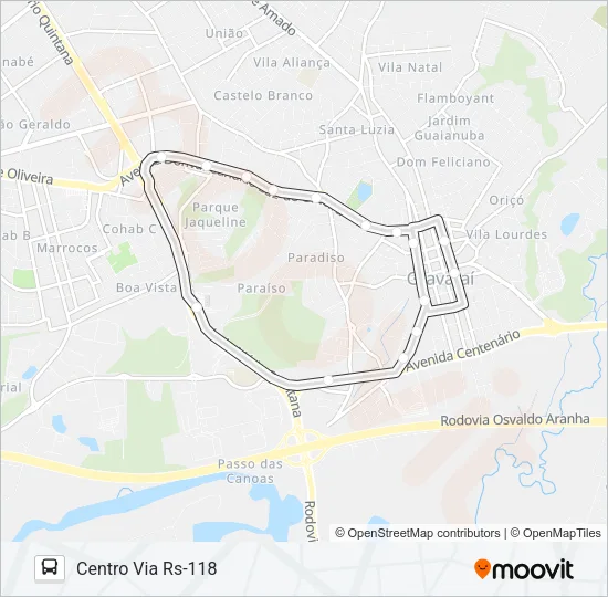 S5 CIRCULAR CENTRO Bus Line Map