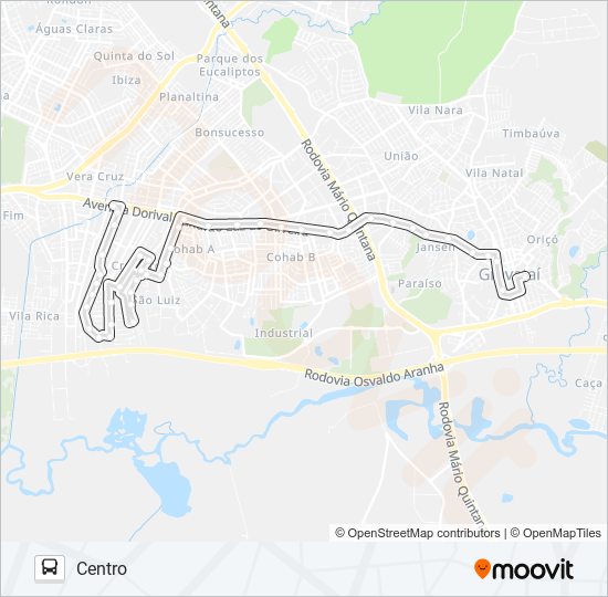 Mapa de 23120 PARQUE OLINDA de autobús