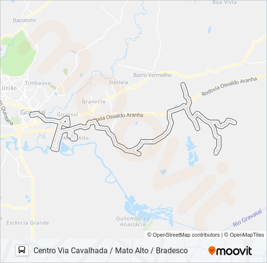 Mapa de 26040 TRÊS PORTEIRAS de autobús