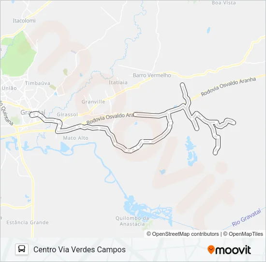 26040 TRÊS PORTEIRAS Bus Line Map