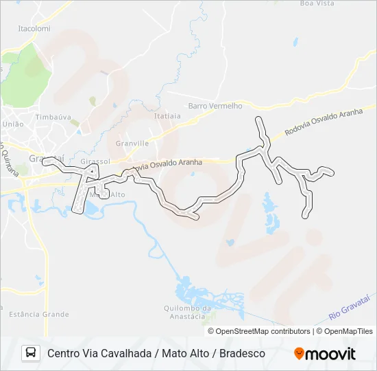 26040 TRÊS PORTEIRAS Bus Line Map