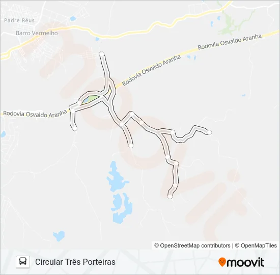 26040 TRÊS PORTEIRAS Bus Line Map