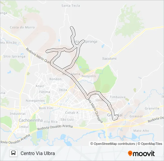 CI COSTA DO IPIRANGA Bus Line Map