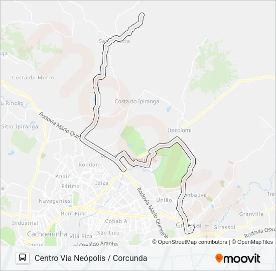 CI COSTA DO IPIRANGA Bus Line Map
