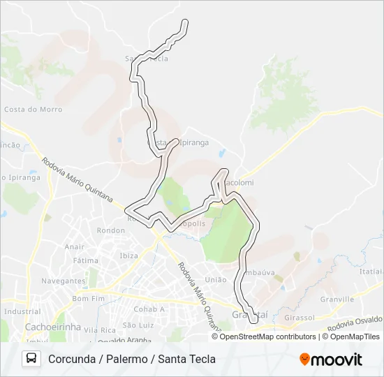 CI COSTA DO IPIRANGA Bus Line Map