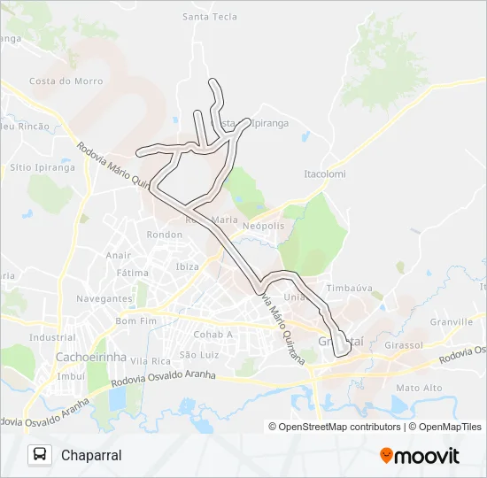 CI COSTA DO IPIRANGA Bus Line Map