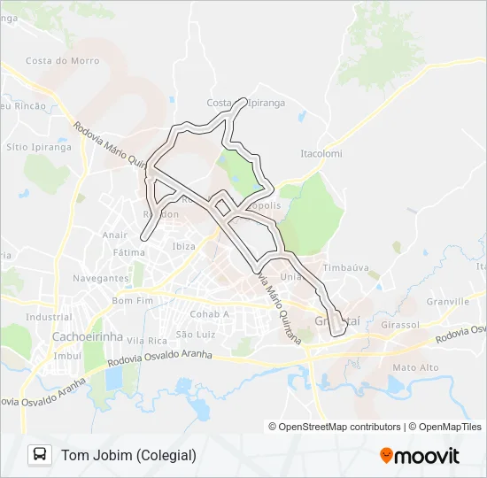 CI COSTA DO IPIRANGA Bus Line Map