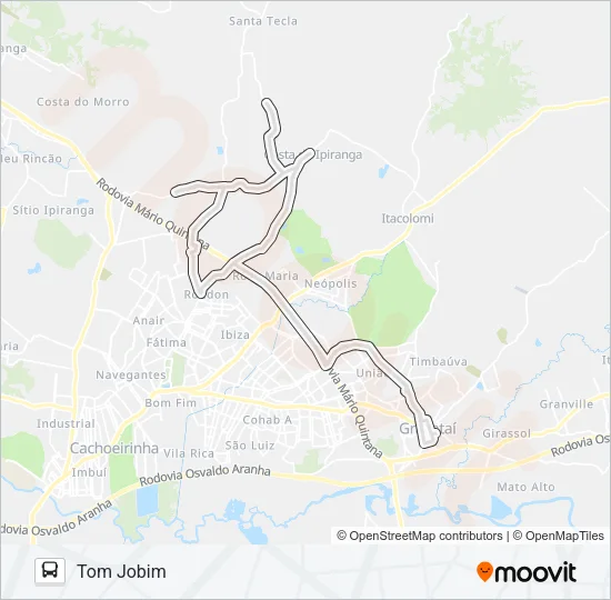CI COSTA DO IPIRANGA Bus Line Map