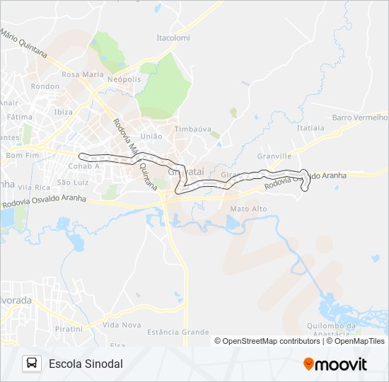 N4 NATAL / BONSUCESSO bus Line Map