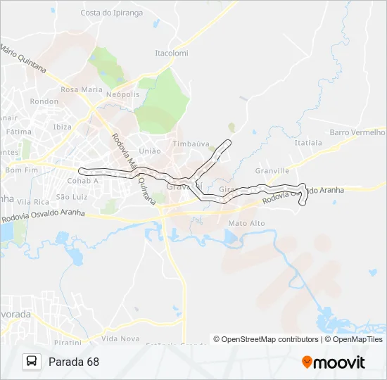 N4 NATAL / BONSUCESSO Bus Line Map