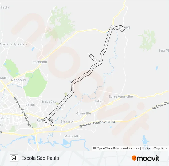 MG5 MORUNGAVA / RINCÃO Bus Line Map