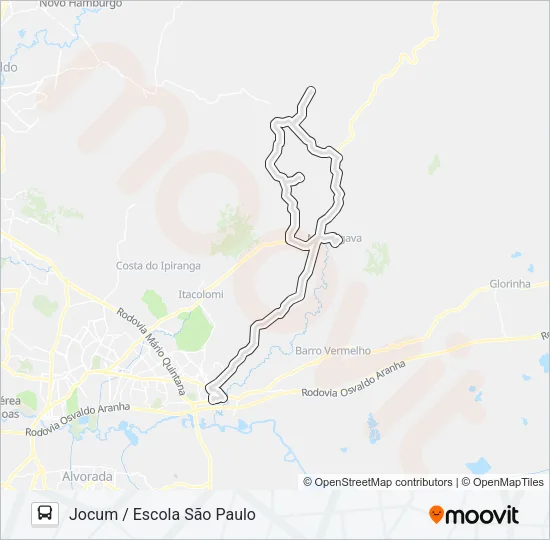 MG5 MORUNGAVA / RINCÃO Bus Line Map