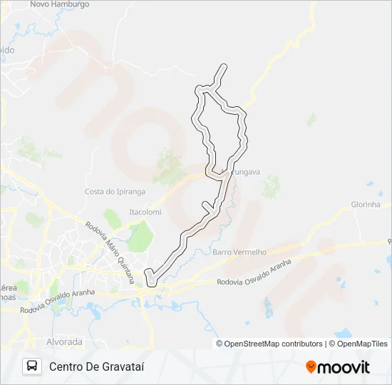 MG5 MORUNGAVA / RINCÃO Bus Line Map