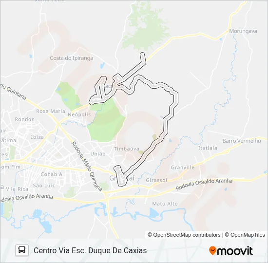 NC2 RINCÃO / PARADA 83 Bus Line Map