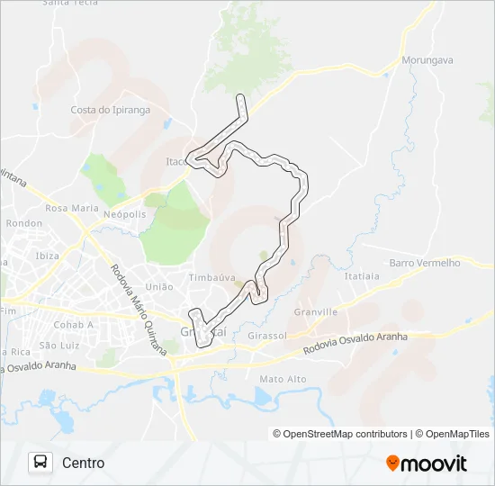 NC2 RINCÃO / PARADA 83 Bus Line Map