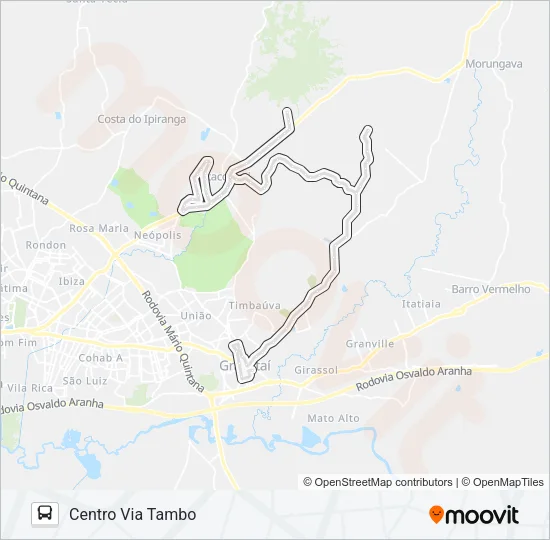NC2 RINCÃO / PARADA 83 Bus Line Map
