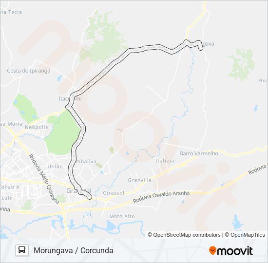 MG2 MORUNGAVA / CORCUNDA bus Line Map