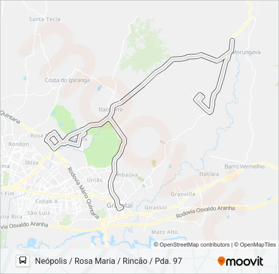 MG2 MORUNGAVA / CORCUNDA Bus Line Map