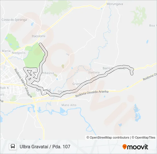 MG2 MORUNGAVA / CORCUNDA Bus Line Map