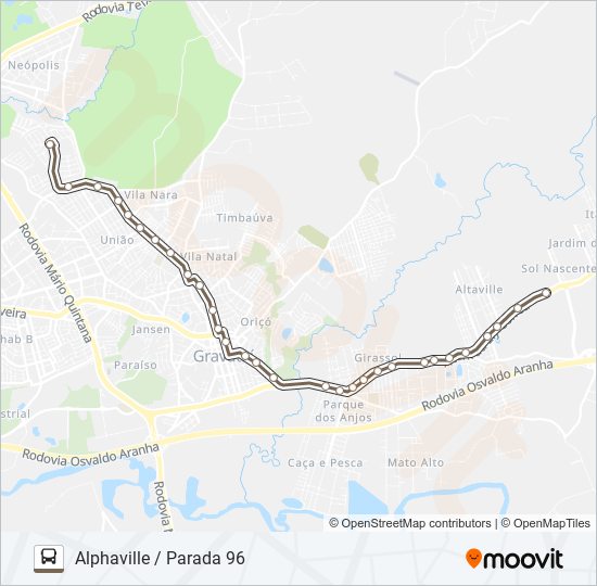 SD ALPHAVILLE / PARADA 96 bus Line Map