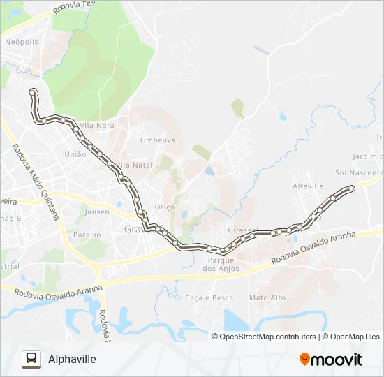 SD ALPHAVILLE / PARADA 96 Bus Line Map