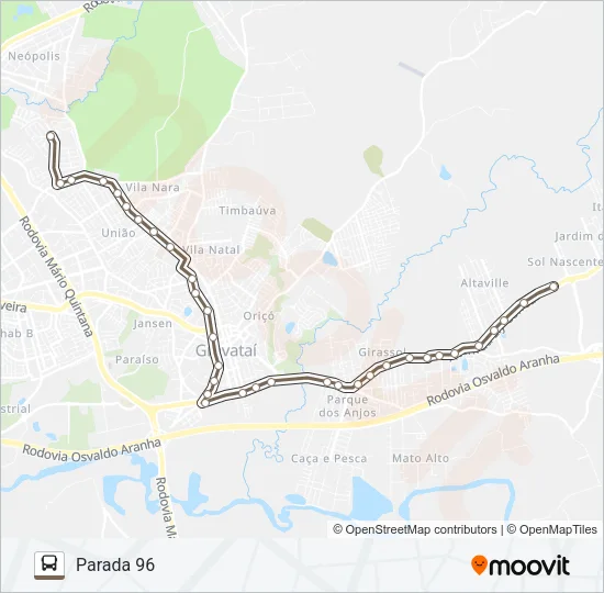 SD ALPHAVILLE / PARADA 96 Bus Line Map