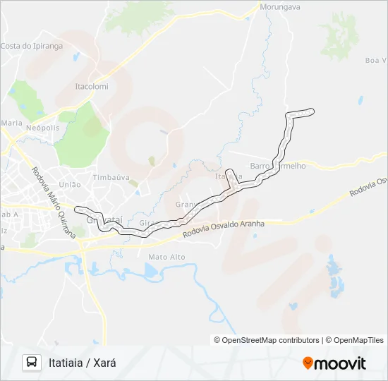 21100 XARÁ / ITATIAIA P.59 Bus Line Map