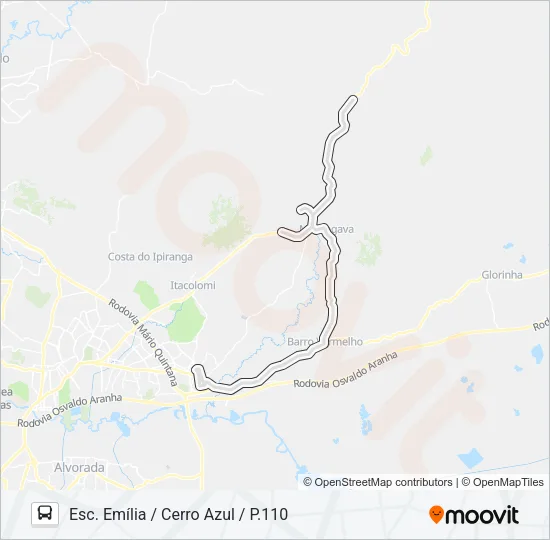 MG3 MORUNGAVA / PARADA 103 Bus Line Map