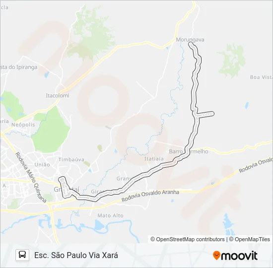 MG3 MORUNGAVA / PARADA 103 Bus Line Map