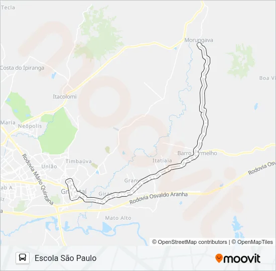 MG3 MORUNGAVA / PARADA 103 Bus Line Map