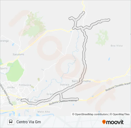 MG3 MORUNGAVA / PARADA 103 Bus Line Map