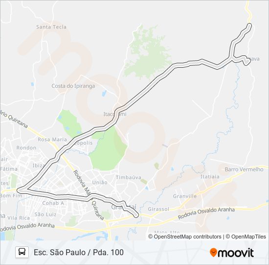 Mapa de 27100 MORUNGAVA / PARADA 61 de autobús