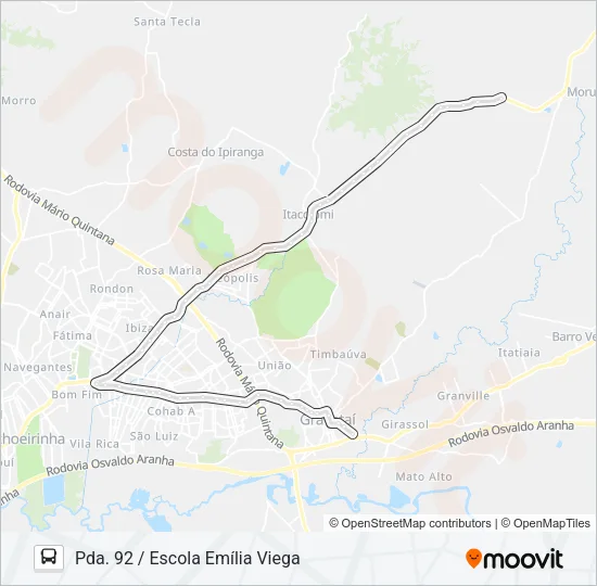 27100 MORUNGAVA / PARADA 61 Bus Line Map
