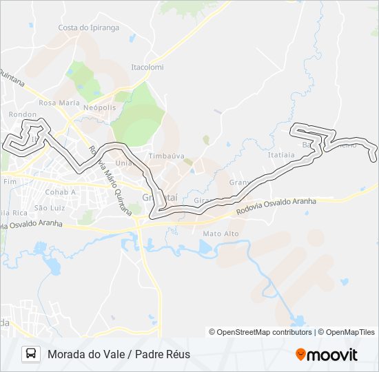 MIDI MORADA DO VALE / PADRE RÉUS bus Line Map