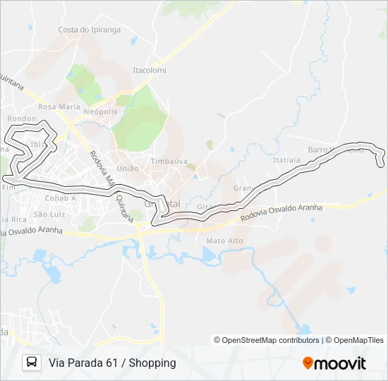 MIDI MORADA DO VALE / PARADA 107 Bus Line Map