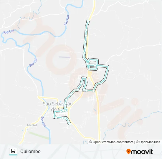 RIO BRANCO / SÃO MARTIM Bus Line Map