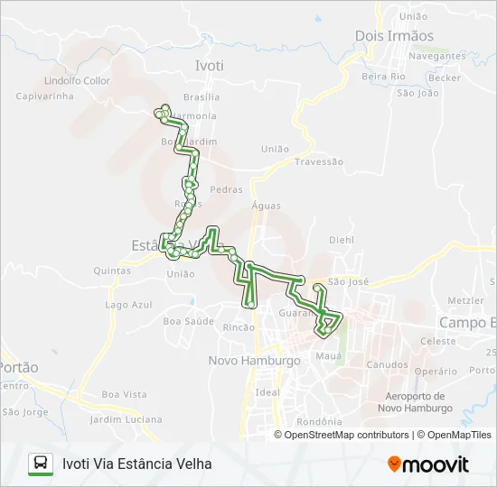 R750A IVOTI / FEEVALE I E II Bus Line Map