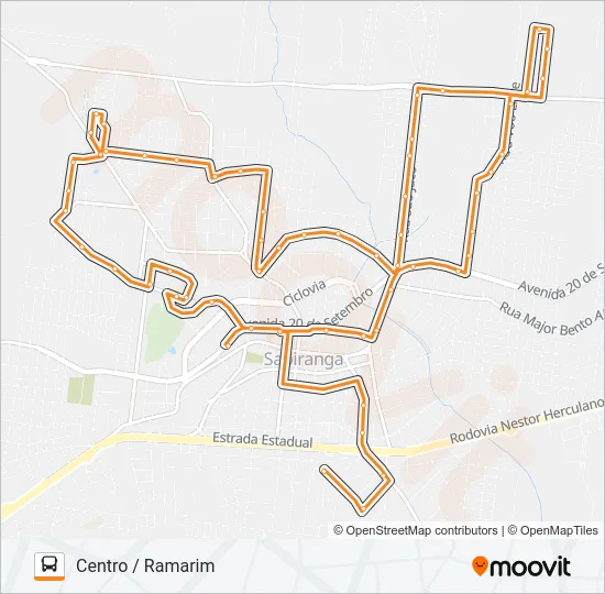 06 SÃO JACÓ / CENTENÁRIO Bus Line Map