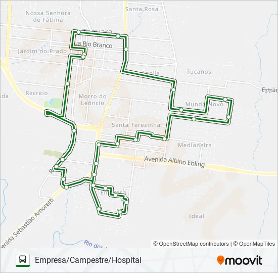 CRUZEIRO Bus Line Map